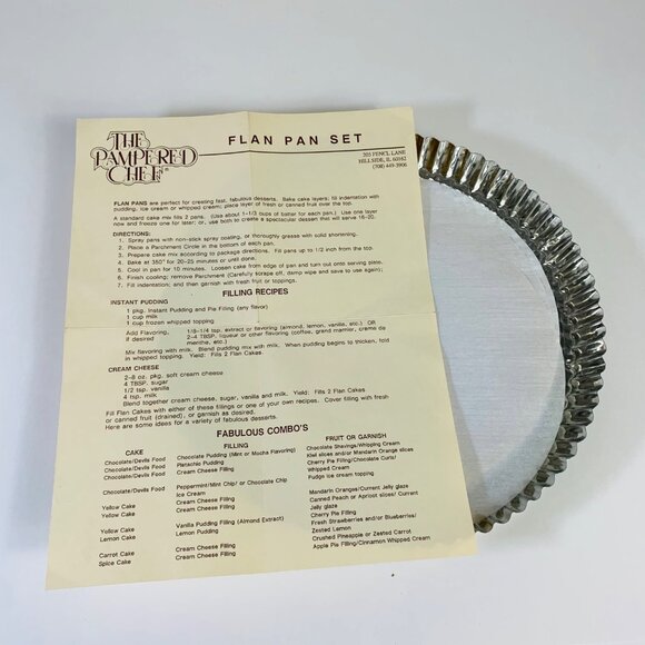 Pamper Chef Quiche Flan Pan Set of 2 Fluted Bakeware Baking Kitchen Pastry Tarts - Picture 12 of 14